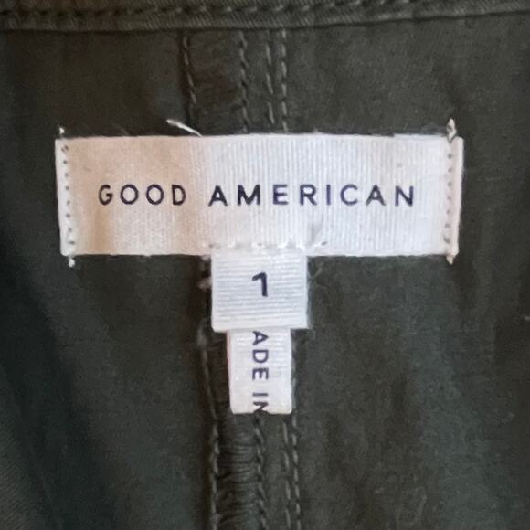 GOOD AMERICAN NEW RETRO WORKWEAR JUMPSUIT OLIVE GREEN SIZE 1 - Picture 6 of 10